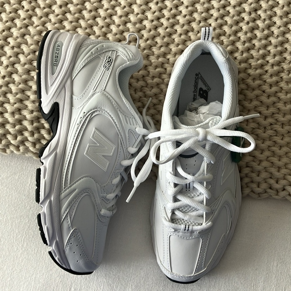 New Balance White Athletic Shoes
